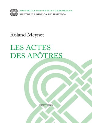 cover image of Les Actes des apotres